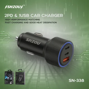 HyperCharge 68W 2PD & 1USB Car Charger