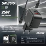 Snzou QuickCharge 25W Charger with Cable (2)